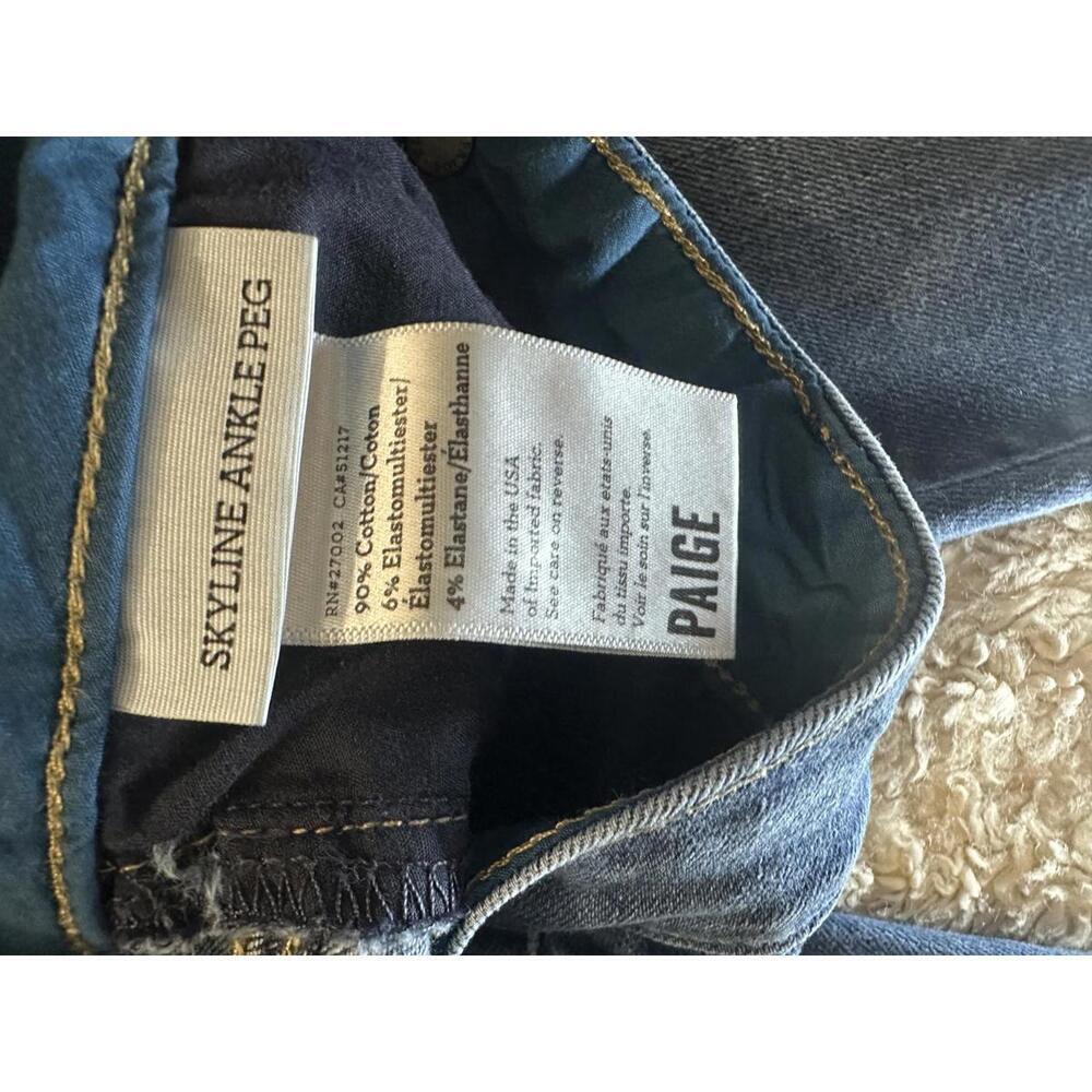 Paige Skyline Ankle Peg Y2K Bridgette medium wash modern skinny jeans Size 27 - Picture 5 of 10
